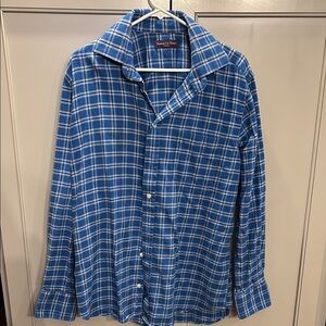 Seaward & Stearn blue plaid long sleeve sz Lg